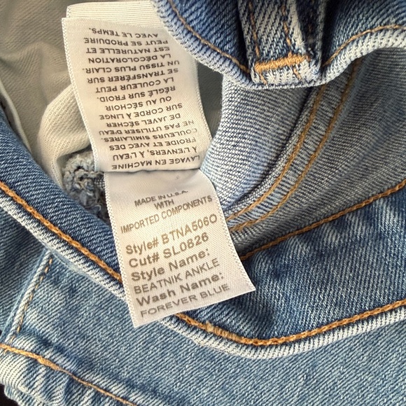 SLVRLAKE Beatnik Ankle Jeans in Pacific Wash Blue High Rise Mom Jeans - Picture 11 of 11